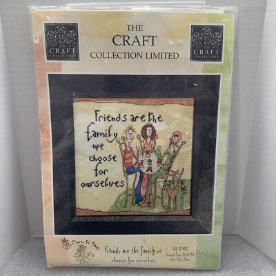 The Craft Collection Limited Friends Are Family Counted Cross Stitch Kit 85486