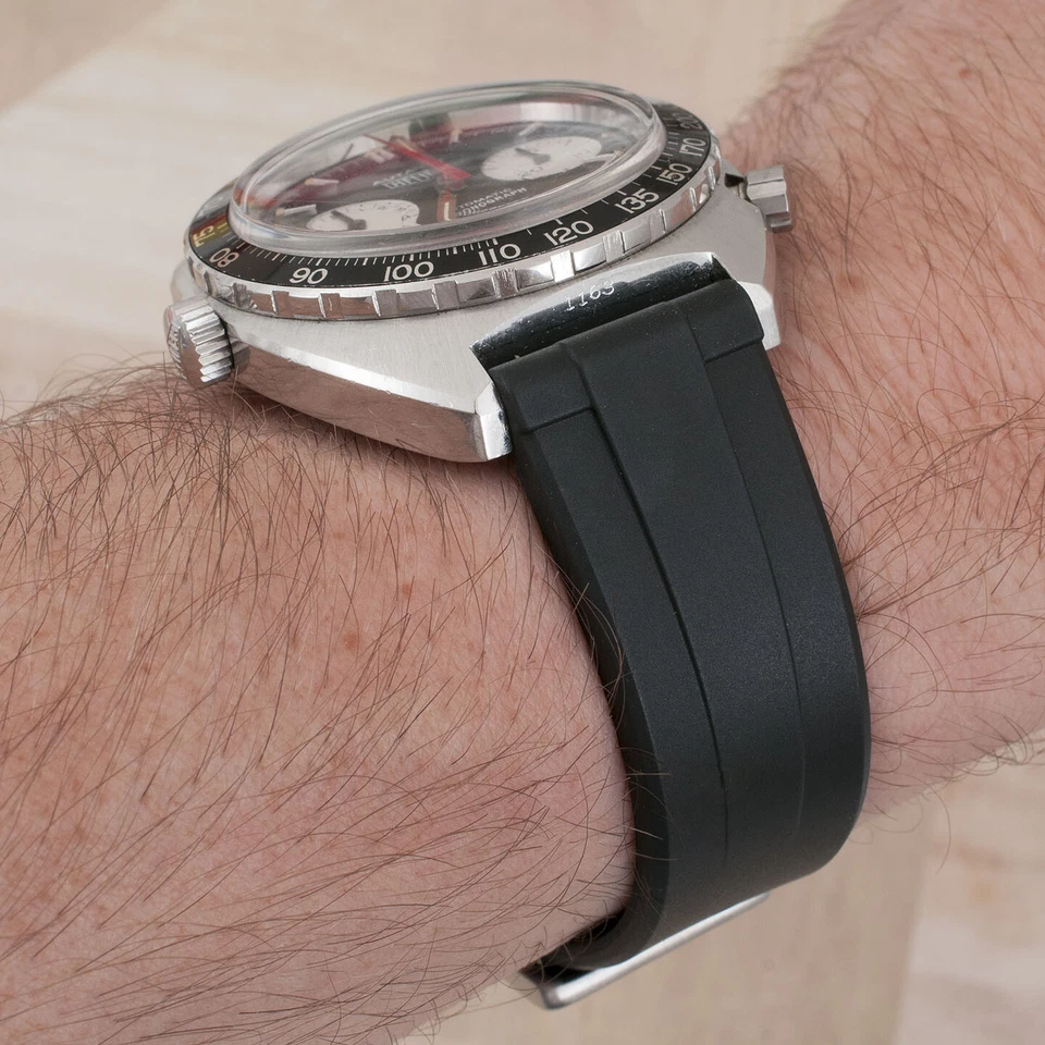 Correa de reloj de liberación rápida de goma FKM correa de buceo repuesto deportivo Seiko silicona Foto 4 de 4