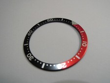 NEW BLACK/RED FLAT BEZEL INSERT 38MM LARGE DIVERS SKX007 /7002-7001 /6309-7040