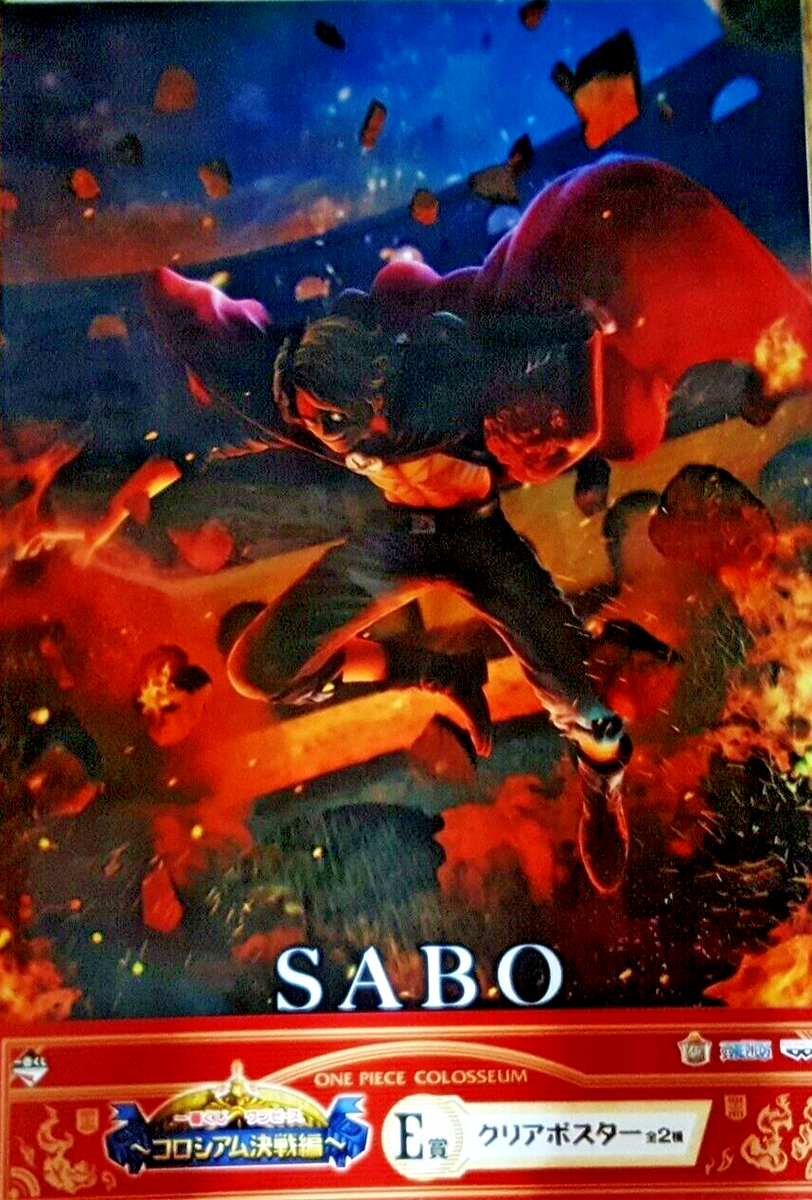One Piece B3 Clear Poster Sabo Banpresto Ichiban Kuji