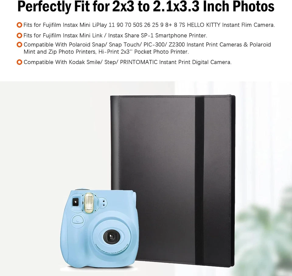 Álbum de fotos de 432 bolsillos para mini cámara Fujifilm Instax, cámara Polaroid... Foto 3 de 4