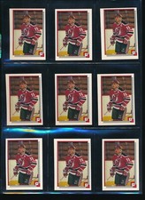 Lot (9) 1988-89 O-Pee-Chee Stickers #76 Aaron Broten New Jersey Devils (HO32)
