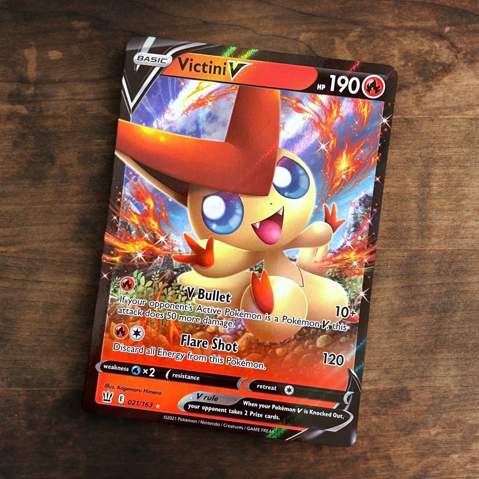 Victini V 021/163 Ultra Rare Near Mint Pokemon TCG Battle Styles