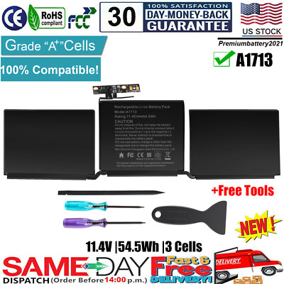  A1708 A1713 Battery for Apple MacBook Pro 13   A1708 Late 2016/ 2017 EMC 3164