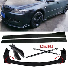 Front Bumper Lip Spoiler Splitter Car Body Rear For Mazda 3 Mazda3 Hatchback
