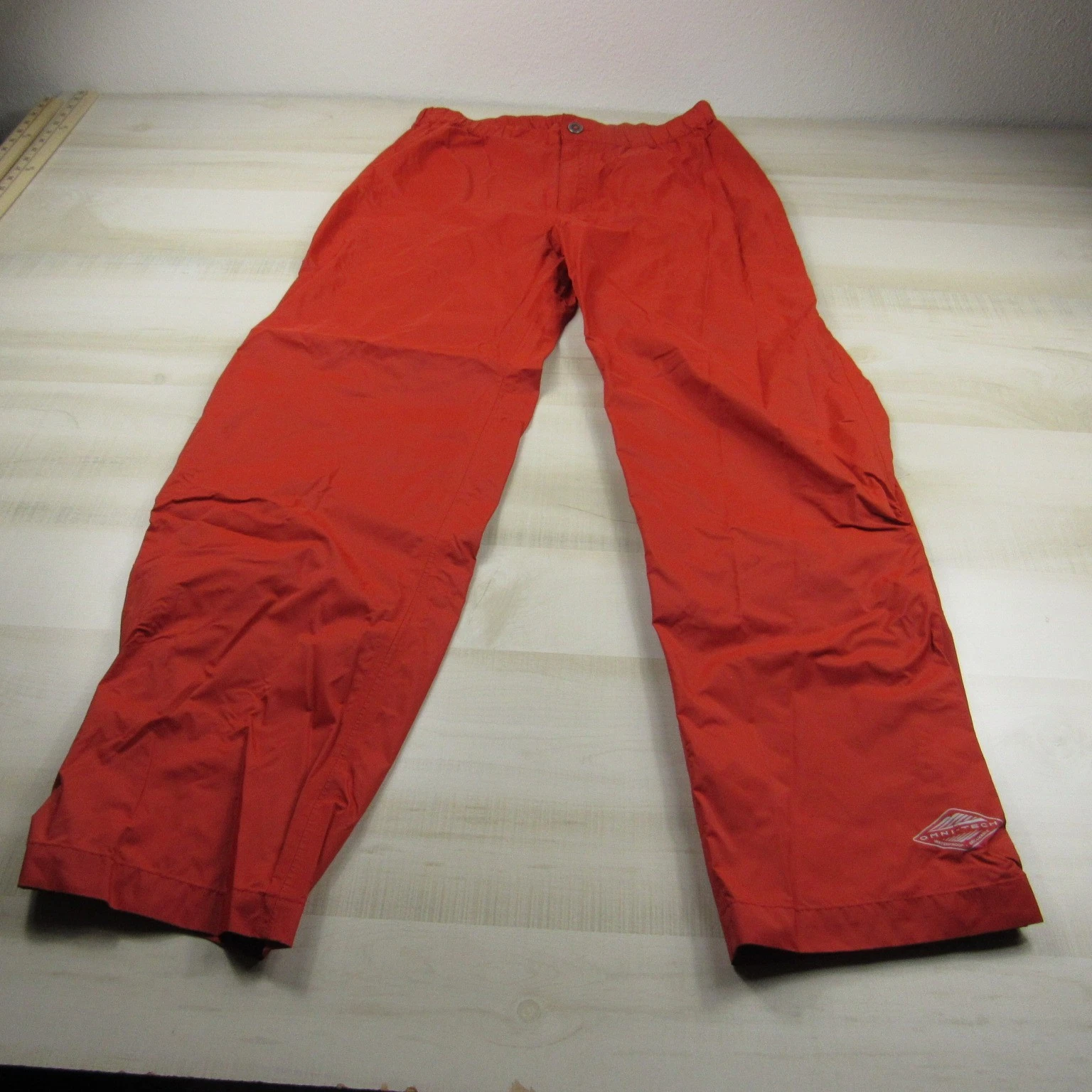 Columbia Pants Mens Medium Red PFG Fishing Waterproof Windbreaker Packable