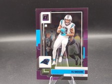 DJ Moore 2022 Panini Clearly Donruss Purple 106/175 #9 Carolina Panthers