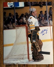Gerry Cheevers Autographed Boston Bruins 16x20 Photo