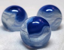 3-VITRO AGATE CO. 'Phantom Conquerer' .61"-.63" Vintage Marbles