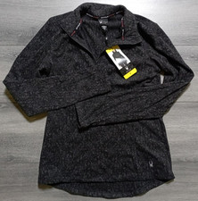 Spyder Active Quarter Zip Pullover Adult Womens Small Heather Black Fleece