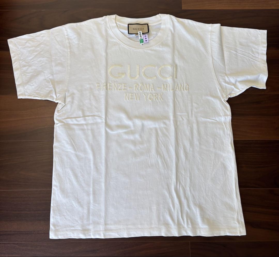 Gucci White Cotton T-Shirt in XS Size
