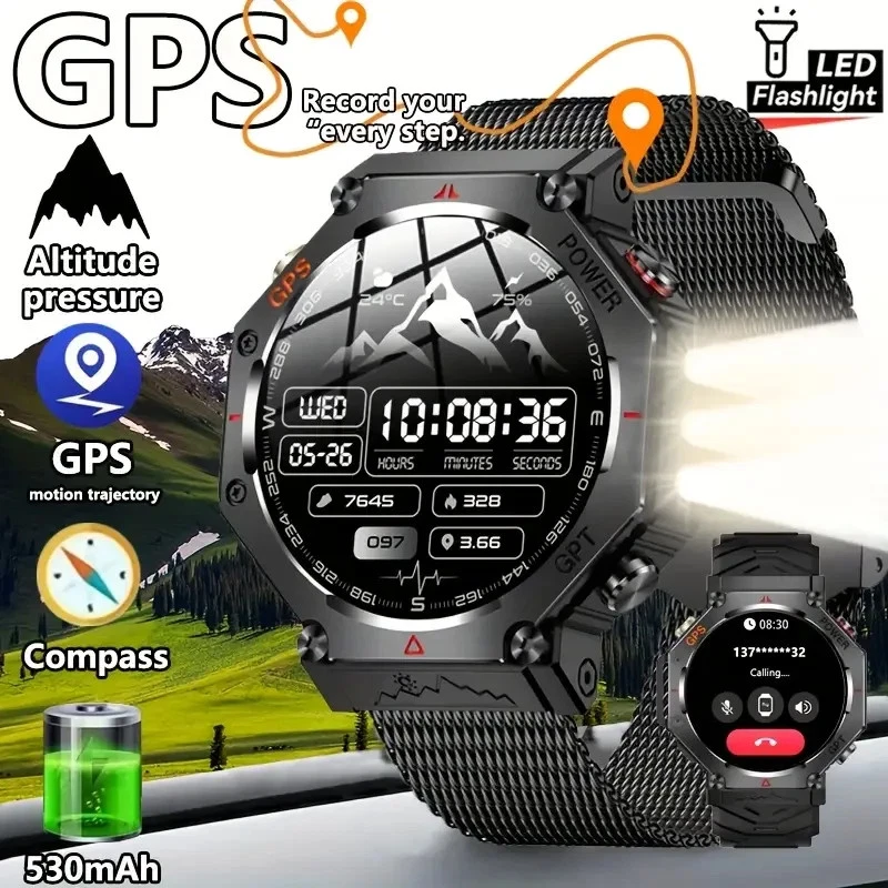T-Rex 3 GPS Smart Watch (10ATM Waterproof, Built-In GNSS, Compass, Military) - Image 2 of 4