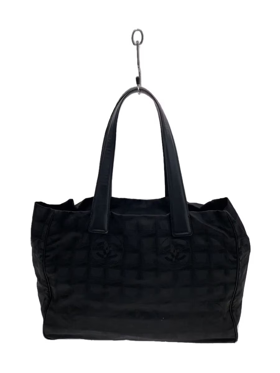 CHANEL Black Nylon Travel Line Tote Bag New