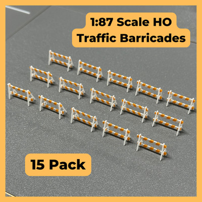 Hot Hobby RoadScapes HO Scale A-Frame Road Barricades (15) Construction Set 1:87