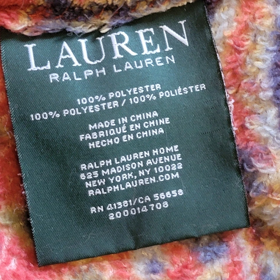 LRL Ralph Lauren Hogar Paisley Polar Manta Roja Floral Acogedora Casa de Campo Foto 4 de 4