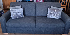 NEXT Grey 2 Seater Ottoman Fabric Sofa With Cushions Modern 200cm L