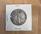 1936 Walking Liberty Half Dollar.  Circulated but good condition. F