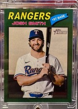 JOSH SMITH 2026 Topps Heritage Dark Green Border #301 MLB Rangers Gem Mint Card