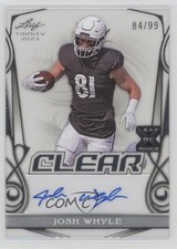 2023 Leaf Trinity Clear Auto Silver Foil 84/99 Josh Whyle #CA-JW1 Auto 16wc