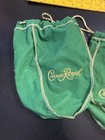Crown Royal Royale Old Vintage Green Yellow Cloth Drawstring Bag Lot Five 5 Bags — photo 6