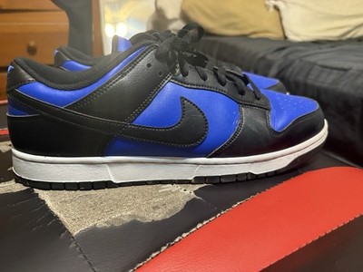 Nike Dunk Low Black Blue Colorblock Lace Up Men's Athletic Sneakers