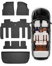 Car Floor Mats for Traverse Enclave: 2009-2017 Only with 2nd Row Bucket Seats 