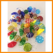 20pcs Glass Candy Vintage Murano Glass Sweets Wedding Birthday Halloween Chri...