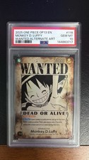 One Piece Monkey D. Luffy SP Wanted Card PSA 10 OP13-118