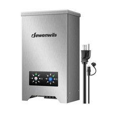 DEWENWILS 300W Low Voltage Landscape Transformer 2-Zone, Stainless Steel Land...