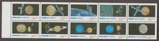 1991 US 2568- 2577 NEVER FOLDED BOOKLET 2 STRIPS OF 5 SPACE EXPLORATION MNH