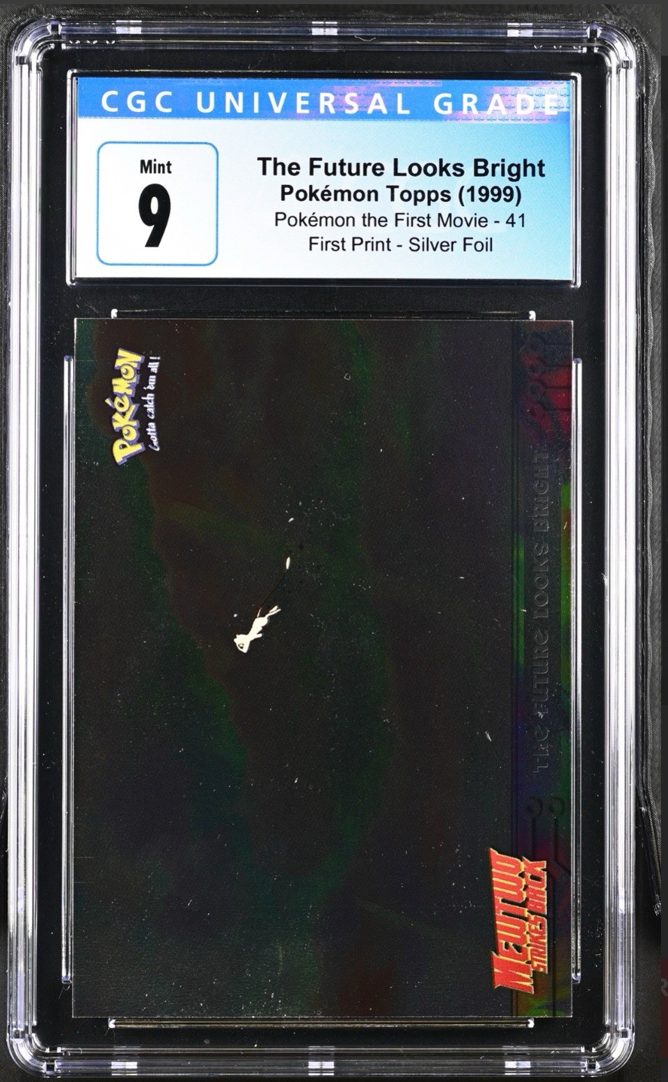 Pokemon Card The Future Looks Bright #41 Silver Foil Mew Topps 1999 CGC Mint 9