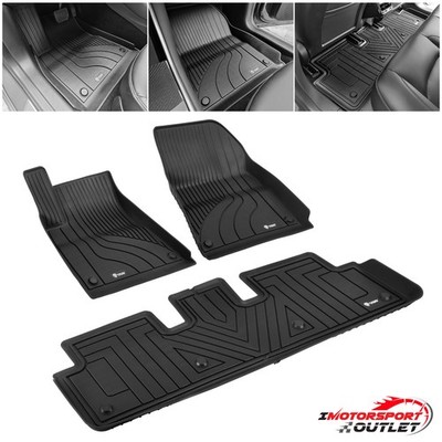 For 17-20 Tesla Model 3 TPE Front/Rear 3D Molded All-Weather Floor Liners Mats