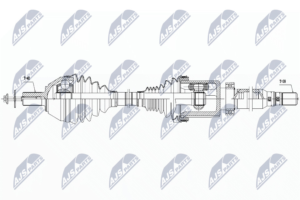 N.T.Y. NPW-VV-042.NTY Drive Shaft for VOLVO
