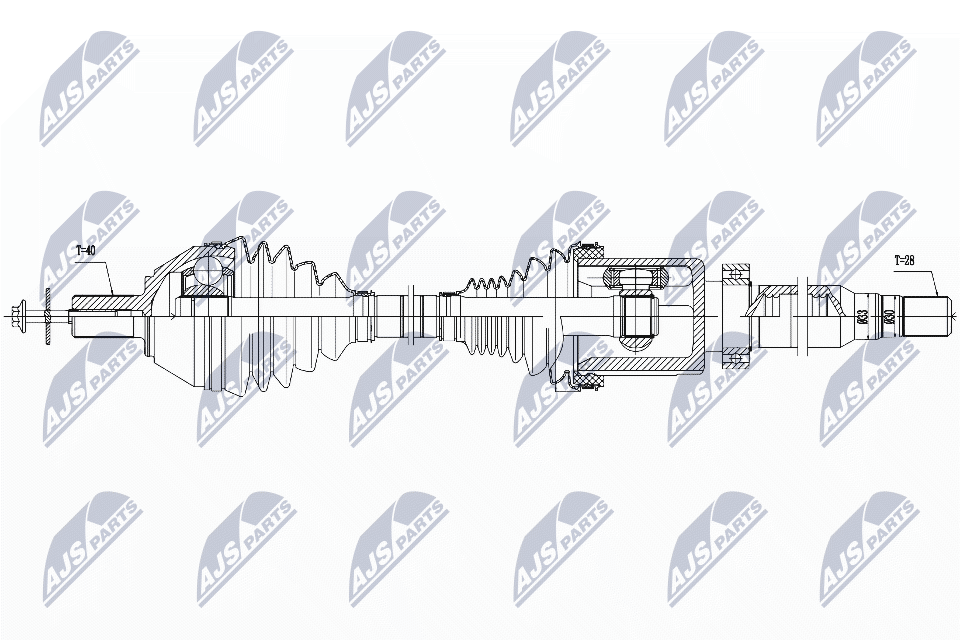 N.T.Y. NPW-VV-042.NTY Drive Shaft for VOLVO