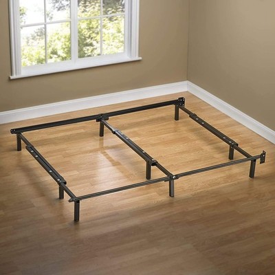 Metal Adjustable Bed Frame 7 Inch Support Bed Frame for Box Spring Mattress Set