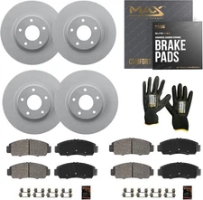 Max Advanced Brakes Front & Rear Brake Kit Compatible With 2006-2011 Honda Civic