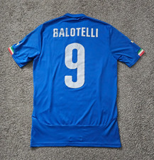 Italien 2014/2015 Authentic Puma Balotelli #9 blau Heimtrikot 747249 - Medium