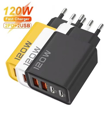 Quick Charge 3.0 Fast Charger Muti Total 120W 4 Port USB Type C 5