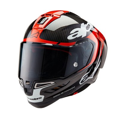 Alpinestars Supertech R10 ELEMENT Motorrad Rennhelm (schwarz Carbon/hell re