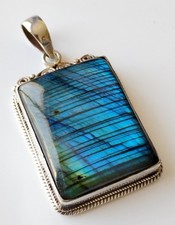 Pendentif en Labradorite (26,5 g) et Argent 925