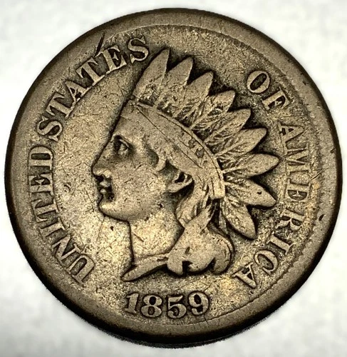 1859 Indian Head Cent Penny - Very Good Condition - 2510