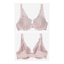 CHANTELLE Women’s Pink Wired Lace Bra - Size 32B/70B New