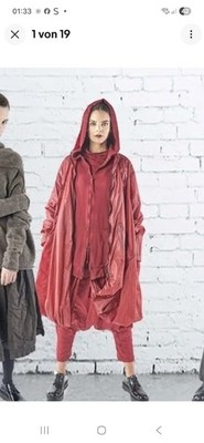 Rundholz Dip Designer Mantel & Kapuzenkleid 3-in-1 Oversize NP 752   