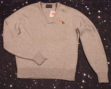 Vintage Pine State 100% Acrylic Gray V-neck Sweater - Men's X-Large - USA Made
