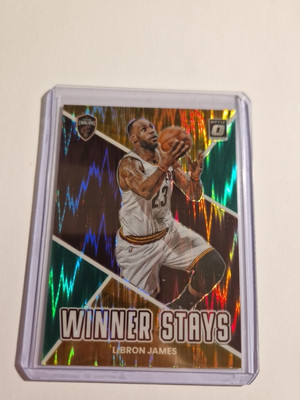 Lebron James Green Shock Prizm Winner Stays Panini Optic Donruss Nba SSP #2 Cavs