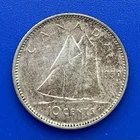 1950 Canada 10 Cents 0.800 Silver Coin - FREE Shipping #3