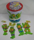 Vintage TMNT Teenage Mutant Ninja Turtles Popcorn Tin & 3D Plastic Wall Decor