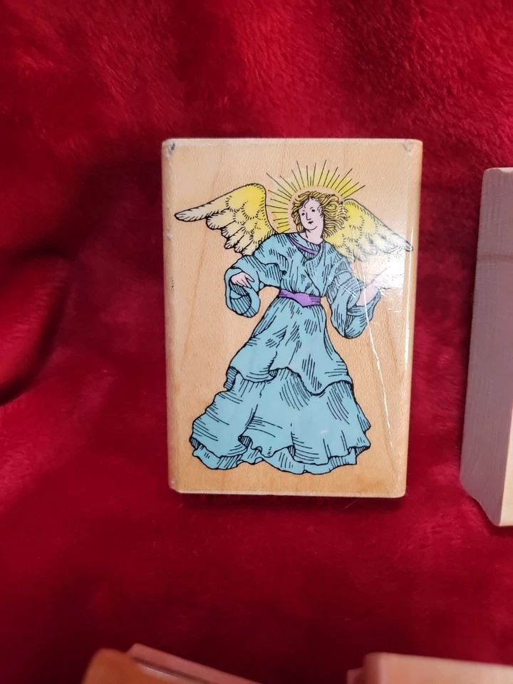 LOTE DE ÁNGELES Y CITAS HERO ARTS. 8 PIEZAS DIFERENTES TAMAÑOS  Foto 2 de 4