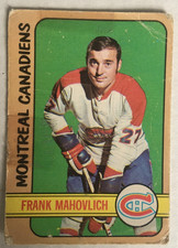 1972-73 Frank Mahovlich O-Pee-Chee  Hockey Card. Montreal Canadiens OPC #102