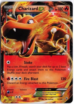 Charizard EX 11/106 Holo EX Rare Flashfire Pokemon NM